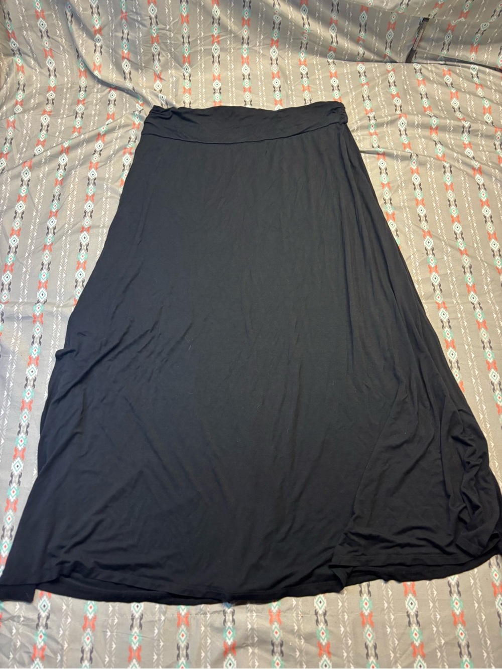 🍄Merona Black Maxi Skirt with Slit Sides
